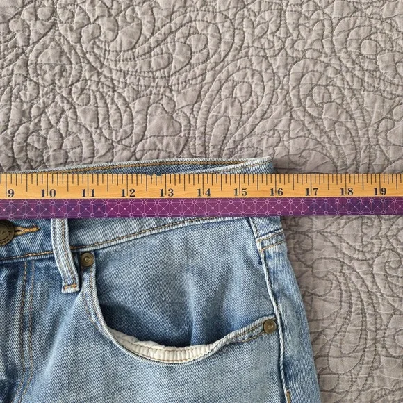 Loft Outlet Womens 6 Denim Blue Jean Knee Length Skirt 5 Pocket Light Wash - Picture 7 of 8